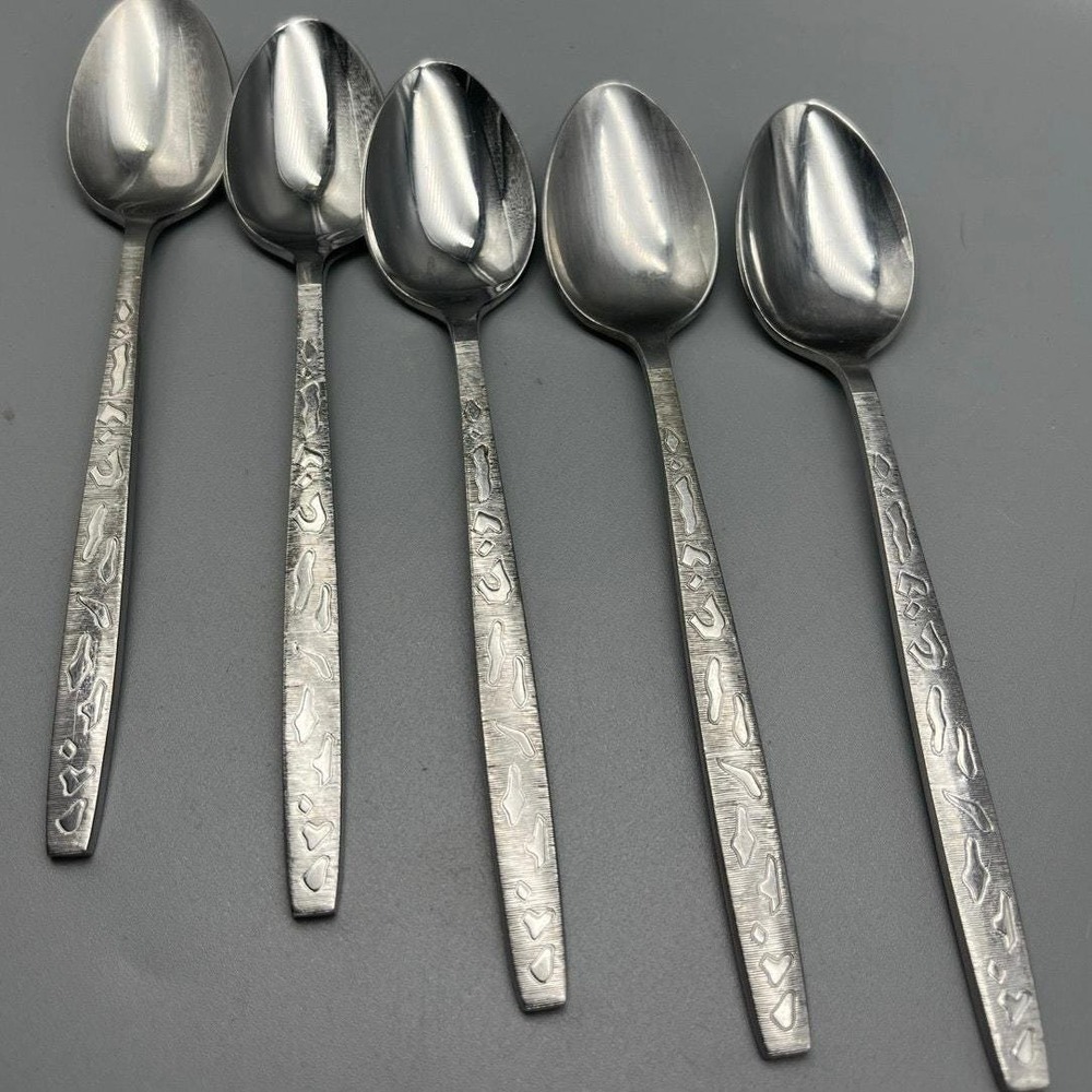Stanley Roberts Malaga abstract design‎ Stainless steel Flatware 5 spoons